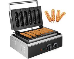 Elektrische Wafel Worst Maker - Corndog - Non-stick - Keuken - Huishoudapparatuur - 1500W - 220V - Zwart