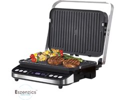 Eszenzics™ Contactgrill -Tosti apparaat - Bakplaat - 6-in-1 - 2000W - Uitneembare platen - Extra groot - Anti aanbak - 180° uitklapbaar - Snel schoon