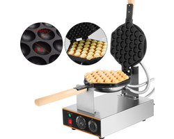 FireBay Wafelijzer - Elektrische Wafelijzer Machine - Wafelmaker - Poffertjespan - Poffertjesmaker - Bubble Wafelijzer – Roestvrijstaal - Wafel Bakken Machine - 1400W