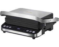 Fluux® Bakplaat - grill plaat - Panini press - - 180graden - roestvrij staal - 2000W - LxBxH 35.5x33.8x16.5cm