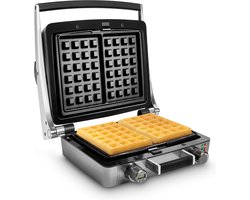 FRITEL WaffleTastic® 3658 - Wafelijzers / Wafelmachine - 4x6 Brussels/Luikse wafels - Uitneembare bakplaten - Flip-over systeem - 1600 Watt - Incl. timer - PFAS vrij