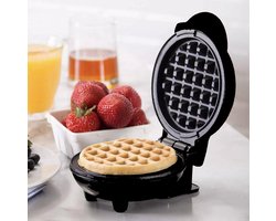 Goodware - Mini wafelijzer - Wafelmaker - Mini Waffle maker - Compact - Zwart