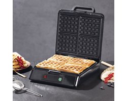 GOURMETmaxx wafelijzer 4 wafels anti-aanbaklaag - 1200 W - Belgische wafel