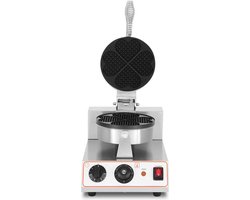 HCB® - Professioneel horeca Wafelijzer met timer - hartjes - 230V - Wafelmaker van RVS / INOX - hartvorm - 25x38x24 cm (BxDxH) - 8 kg - 9382