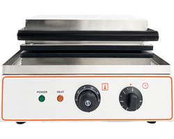 HCB® - Professioneel horeca Wafelijzer voor 4 Luikse wafels - Wafelmaker van RVS / INOX - 27x38x23.5 cm (DxBxH) - 20 kg - 9628