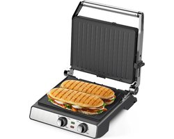 Kitchenwell Tosti apparaat - Grill apparaat - Anti-aanbaklaag - Contactgrill - 3-in-1 -180 °C grill - Vaatwasserbestendig