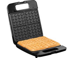 Lafe wafelijzer voor 4 Brusselse wafels met anti aanbaklaag en cool touch handvat - Automatische thermostaat - 1400W