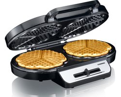 Melissa Wafelijzer - Hartvorm - 1200W - Dubbele Wafelmaker - 10 wafels per keer - 16250087 - Zwart