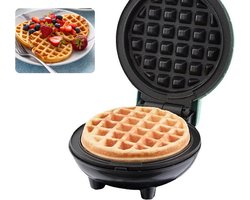 Mini Wafelijzer - Wafelmaker - Waffle Maker - Anti-Aanbaklaag - 350 Watt - Rood