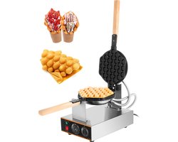 Nique Elektrische Wafelijzer Machine - Wafelmaker - Poffertjespan - Poffertjesmaker - Bubble Wafelijzer – Roestvrijstaal - Wafel Bakken Machine - 1400W – 6 KG