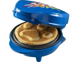 Paw Patrol Wafelijzer, mini-wafelijzer in uniek Paw Patrol design, voor kinderfeestjes, Pasen & Kerstmis, met antiaanbaklaag, wafelformaat: Ø 10cm, officieel gelicentieerd product, kleur: blauw