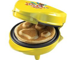 Paw Patrol Wafelijzer, mini-wafelijzer in uniek Paw Patrol design, voor kinderfeestjes, Pasen & Kerstmis, met antiaanbaklaag, wafelformaat: Ø 10cm, officieel gelicentieerd product, kleur: Geel