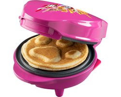 Paw Patrol Wafelijzer, mini-wafelijzer in uniek Paw Patrol design, voor kinderfeestjes, Pasen & Kerstmis, met antiaanbaklaag, wafelformaat: Ø 10cm, officieel gelicentieerd product, kleur: roze