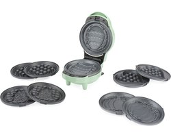 Petra 5-in-1 wafelijzer – Senseizoen Snackmaker, 5 verwisselbare platen, Klassiek, Pasen, Valentijnsdag, Halloween- en kerstplaten, niet-klevende coating, compacte, Cool Touch-behuizing, 550 W,