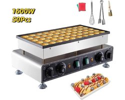 Poffertjes Ijzer - Elektrische Wafelijzer - 50Pcs Mini - Nederlandse Pannenkoekenmaker - Keukenapparaat