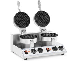 Royal Catering Dubbele wafelijzer - rond- 2.600 W