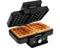 Tristar Wafelijzer WF-1165 - Wafelmaker voor 2 wafels - Met regelbare temperatuur - Anti-aanbaklaag - Zwart