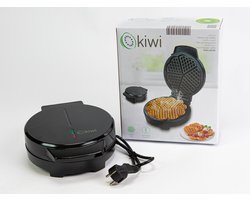 Wafelijzer - Wafels - Wafelmaker - Kiwi - 5 Wafels - ⌀ 20 centimeter - Zwart