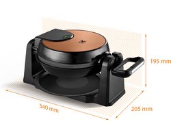 Wafelmaker - wafelijzer - 1000W - Team Kalorik - 180° Draaibaar