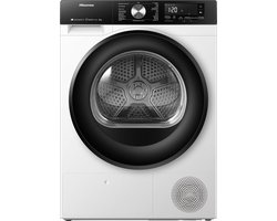 Hisense 3S Serie DH3S802BW2 - Wasdroger met A++ Energielabel - Warmtepompdroger - 8kg - ConnectLife - Trommelverlichting - AutoDry - Allergy Care