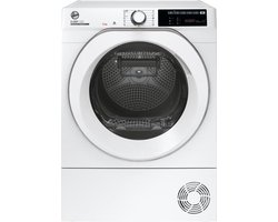 Hoover ND H8A2TCEXS-S | Wasdroger | A++ | 8 kg | Wi-Fi | Bluetooth | hOn App| Digitaldisplay, 16 Progr | Glazen XL deur| Kort prog. 30min | Woolmark | H-DRY 500