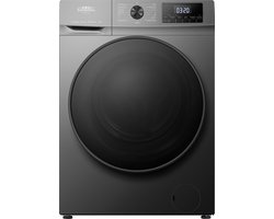 Everglades EVWM71402AG Zuinige Wasmachine - 7KG - A Klasse - Stoomfuncties - Koolborstelloze Motor - Zeer Stil 72dB - Titanium Grijs - 5 jaar Garantie -