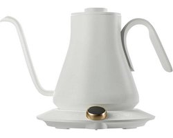 Cocinare FLOW CEK-201 - Zwanenhalsketel - Gooseneck Kettle - Wit - elektrische waterkoker met temperatuurregeling - voor het opschenken van koffie en thee - 1200 W - snelle kooktijd - 0,9 L