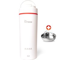 Heimss Draagbare Mini Reiswaterkoker - 450 ML, 3-in-1 Thermos, Waterkoker & Drinkbeker – Met Theefilter en Temperatuurregeling – Ideaal voor Onderweg én op Kantoor