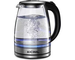 Kicinn Waterkoker - Waterkoker glas - 1.8 Liter - RVS