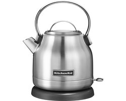 KitchenAid Waterkoker - Waterkoker roestvrij staal met temperatuurmeter en verwijderbare kalkfilter - 1,25 L, Roestvrij staal (grijs)