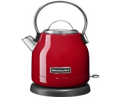 KitchenAid Waterkoker - Waterkoker roestvrij staal met temperatuurmeter en verwijderbare kalkfilter - 1,25 L, Rood