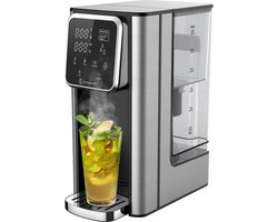 Kitchenwell Heetwaterdispenser 3.0L - 2600W - Touch Display - Melkfunctie - Instant Waterkoker - Heetwatertap - RVS/Zwart