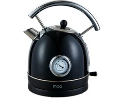 MOA Waterkoker Retro - 1,8L - Retro - 2200W - RVS - Zwart