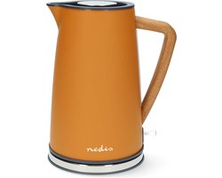 Nedis Waterkoker - 1.7 l - Soft-Touch - Oranje - 360 graden draaibaar - Verborgen verwarmingselement - Strix-controller - Droogkookbeveiliging