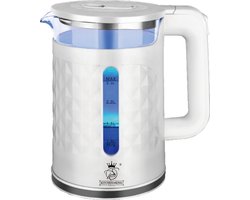 Royal Swiss® Waterkoker - Elektrisch - 2,3L - Retro - 1500W - Modern - LED-indicator - RVS - BPA-vrij - Wit