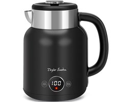 Taylor Swoden Asher - Retro Waterkoker - 1.7 Liter - 5 temperatuurinstellingen - Warmhoudfunctie - Elektrische Waterkokers - 2200W - Zwart