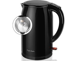 Taylor Swoden - Waterkoker 1,5 Liter - Dubbelwandig - Double Walled Kettle - Warmhoudfunctie - Koele Aanraking - 360° draaibaar - 2200W - Zwart