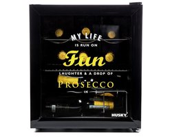 Husky KK50-PROSECCO - Mini koelkast - Met Glazen Deur - Retro - 46 Liter