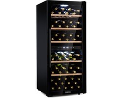 Klarstein Barossa 102 Duo - Wijnkoelkast - 102 Flessen - 226 Liter - 2 Zones - Touch bediening - Zwart