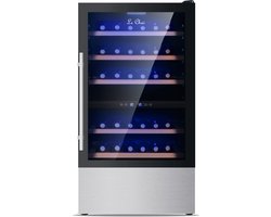 Le Chai LB520X - 52 Flessen - 2 Temperatuurzones -Vrijstaand - Black Friday Cyber Monday Kerstcadeau 2024 deal promotie