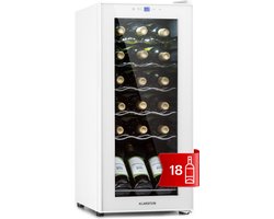 Shiraz 18 Slim Uno wijnkoelkast 50 liter 18 flessen touch bedieningspaneel 5-18°C