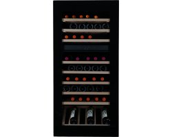 Vinata Premium Wijnklimaatkast Cevedale Inbouw - Zwart - 65 flessen - 122.1 x 59.2x 56 cm - Glazen deur