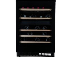 Vinata Premium Wijnklimaatkast Ciamarella - Vrijstaand en Onderbouw - Zwart - 54 flessen - 88 x 59.5 x 57.5 cm - Glazen deur