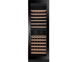 Wine Klima D92T - Wijnkoelkast - 92 flessen - 2 zones - ZWART/GLAS - 178cm hoog