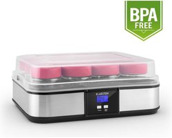 Gaia yoghurtmaker 12 potjes à 150 ml timer roestvrij staal