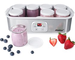 Steba JM3 - Yoghurtmaker - 8 potjes à 180 ml - timer - RVS