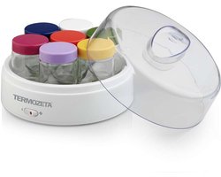 Termozeta 75105 yoghurtmaker, 7 potten van 150ml, 15W, AAN-UIT knop, transparant deksel, ideaal voor natuurlijke en verse yoghurt