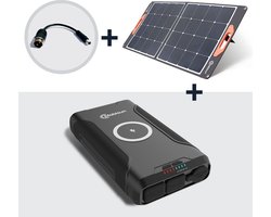 100W zonnepaneel + 72.000mAh / 266Wh / 150W Outdoor Powerbank Bundel Mobisun