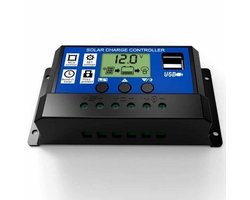 10A DC 12V - 24V PWM Solar laadregelaar met LCD en 5V USB