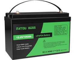 12V 100Ah LiFePO4 Batterij met 100A BMS - Duurzame Deep Cycle Oplossing voor Vrachtwagen, Camper en Zonnepanelen